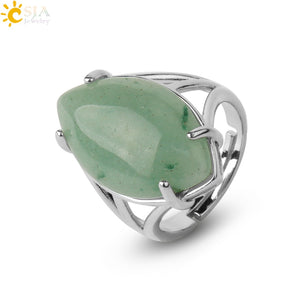 Crystal Ring-Natural Stone Ring- Earth Harmony