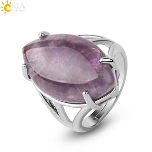 Crystal Ring-Natural Stone Ring- Earth Harmony