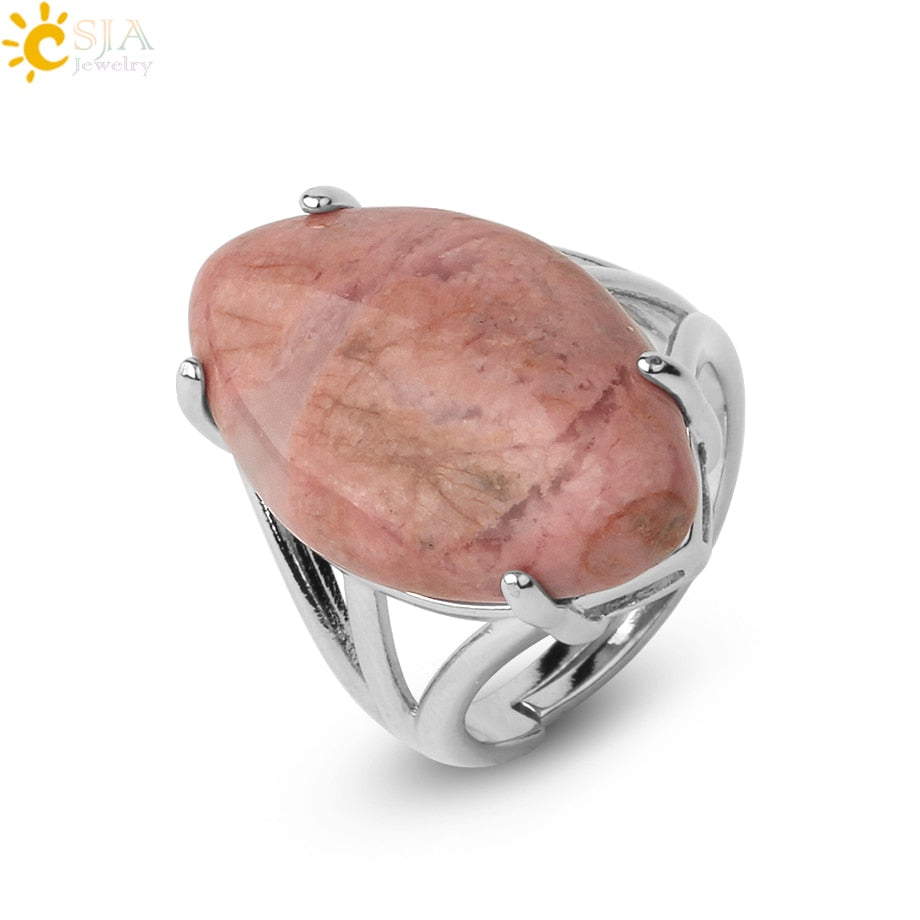 Crystal Ring-Natural Stone Ring- Earth Harmony