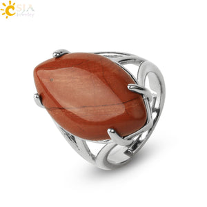 Crystal Ring-Natural Stone Ring- Earth Harmony