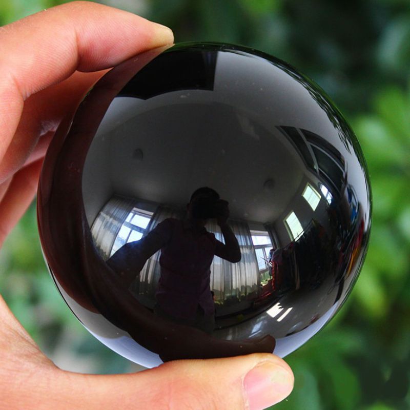 40mm/50mm Crystal Ball-Asian Rare Black Obsidian Sphere-Natural Quartz