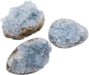 Natural Madagascar Geode-Crystal Celestite-Raw Stone-Druzy Cluster