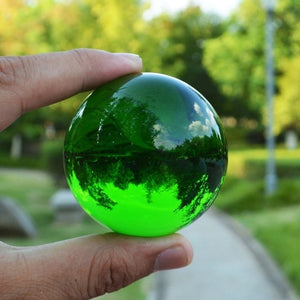 40MM Asian Rare Natural Green K9 Crystal Ball