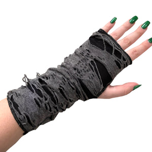 Fingerless Long Glove Ninja Jazz Disco Mittens Hollow Out Rock Gloves