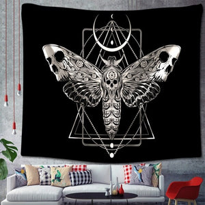 Death Moth Tapestry-Wall Décor-Cloth Picture