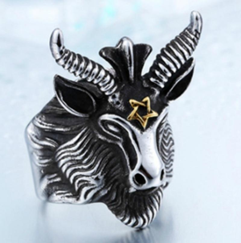 The Official Gothic Goat Ring-Vitage Jewelry-Punk Ring