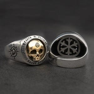 Ring European and American Style Retro Domineering Skull Ring