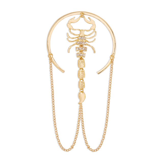 Scorpion Upper Arm Bracelet Metal Tassel Pendants Cuff Bangle