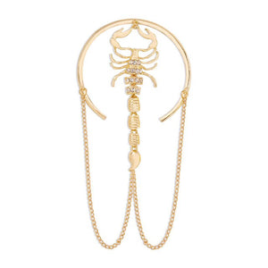 Scorpion Upper Arm Bracelet Metal Tassel Pendants Cuff Bangle